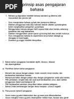 Prinsip-Prinsip Asas Pengajaran Bahasa