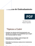 Finanzas Corporativas - Politica de Endeudamiento