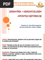 Historia Geriatria Gerontologia