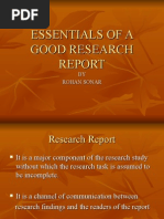 Essentials of A Good Research Report