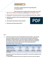 E. Menyelesaikan Masalah Program Linier