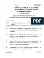 MJM-001 Introduction To Broadcasting and Programming - Dec 2011