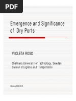 Emergence and Significance of Dry Ports: Violeta Roso