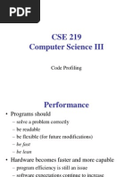 CSE 219 Computer Science III: Code Profiling