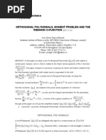 Orthogonal Polynomilas, Xi-Function and Riemann Hypothesis