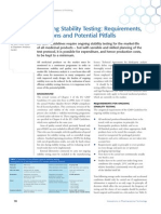 Ongoing Stability Testing Requirements, Solutions and Potential Pitfalls