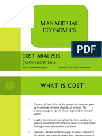 Managerial Economics: Cost Analysis (