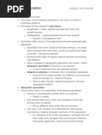 Lecture 5: Speciation: Allopatric Speciation If Results in New Species