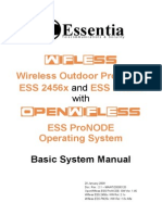 Essentia Wifless ESS PN25x (HW All) & ESS 2456x (HW 2.1x) Basic System Manual - OpenWifless ESS ProNODE Ver 1.45 - 20090120