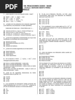 Química 2º. Test Ácido-Base