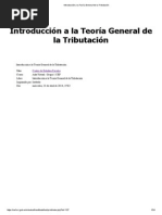 Introducción A La Teoría General de La Tributación