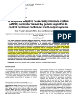 A Simplified Adaptive Neuro-Fuzzy Inference System - ANFIS - Controller Trained by Genetic Algorithm To Control Nonlinear Multi-Input Multi-Output Systems