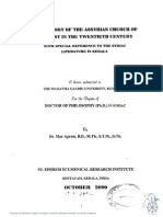 The History of The Assyrian Church of The East in The Twentieth Century With Special Reference To The Syriac Literature in Kerala by DR Mar Aprem