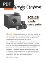 JBL Scs125a Home Theater Speaker Setup Guide