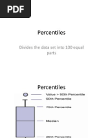 Percentiles: Divides The Data Set Into 100 Equal Parts