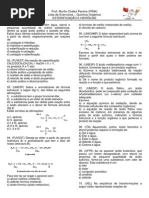 Lista de Esterificação e Hidrólise PDF