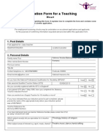 Teacher Application Form