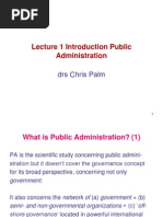 Handout Lecture 1 Introduction To Public Administration