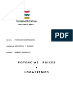 Potencias Raices y Logaritmos