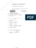 Tabla de Integrales