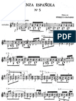 Danza Espanola No 5 Arr M Lobet Guitar