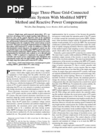 A Single-Stage Three-Phase Grid-Connected Photovoltaic System With Modified MPPT Method and Reactive Power Compensation