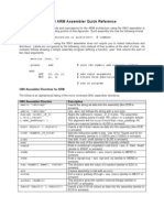 GNU ARM Assembler Quick Reference