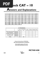 CL Mock CAT 10 Key