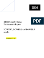 IBM Power Systems Performance Report Power7, Power6 and Power5 Results