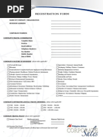 Registration Form: Name of Company / Organization Business Address