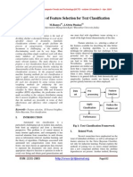 Different Type of Feature Selection For Text Classification