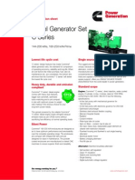 Diesel Generator Set C Series: Specification Sheet