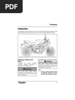 Triumph Speed Triple 1050 Owners Manual - T595NJ-2 - OHB - UK