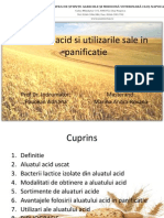 Aluatul Acid Si Utilizarile Sale in Panificatie