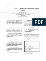 La Transformada Z y Respuesta en Frecuencia Usando Matlab PDF