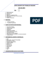 Procedimiento Escrito de Trabajo Seguro