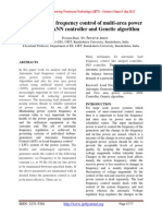 Automatic Load Frequency Control of Multi-Area Power System Using ANN Controller and Genetic Algorithm