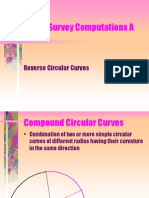 E4004 Survey Computations A: Reverse Circular Curves