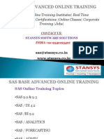 Sas Base and Advanced Certification in Hyderabad