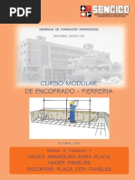 Modulo 3 Fasciculo 7 Hacer Armadura para Placa Hacer Paneles Encofrar Placa Con Paneles