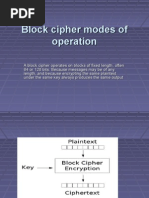 Block Cipher Modes of Operation