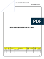 Memoria Descriptiva Losa de Concreto para Container