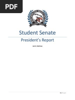 Student Senate President S Report 2014