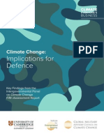 Climate Change: Implications For Defence. Key Findings From The Intergovernmental Panel On Climate Change Fifth Assessment Report. by European Cimate Foundation