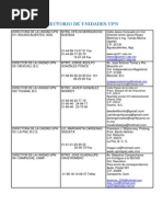 Directorio de Unidades Upn Actualizado 15 de Agosto 2013 PDF