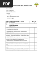 Evaluación Diagnostica Nivel Medio Menor