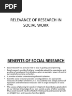 Relevance of Research in Social Work