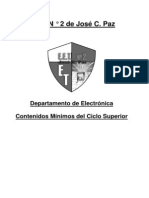 Contenidos Minimos de La Curricula de Tecnico en Electronica