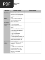 Qualitative Critique Table