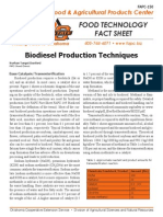 Biodiesel Production Techniques: Food Technology Fact Sheet